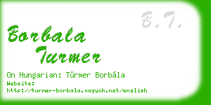 borbala turmer business card